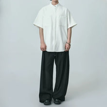 Load image into Gallery viewer, Summer Stand-up Collar Draped Shirt