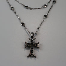 Load image into Gallery viewer, Black Cross Stacking Necklace