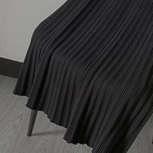 Knitted Mid Length Pleated Skirt