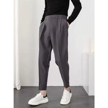 Load image into Gallery viewer, Slim-Fit Tapered Dress Trousers with Fluid Drape