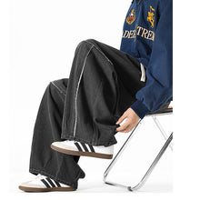 Load image into Gallery viewer, Raw-edge American Harem Straight Pants