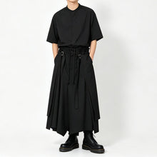 Load image into Gallery viewer, Japanese Style High-Waisted Drawstring Wide-Leg Pants