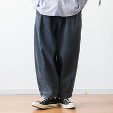 Load image into Gallery viewer, Vintage Elastic Waist Loose Denim Harem Pants