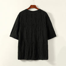 Load image into Gallery viewer, Buttoned Short-sleeved Vintage Hollow Top