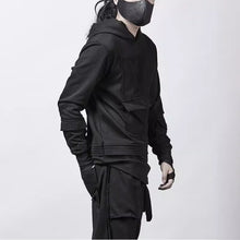 Load image into Gallery viewer, Dark Loose Hooded Pullover Sweatshirt