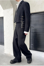 Load image into Gallery viewer, Metal Short Suit Zipper Blazer and Trousers