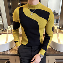 Load image into Gallery viewer, Color Block Turtleneck Long Sleeve Sweater