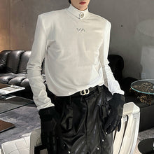 Load image into Gallery viewer, Shoulder Pad Metal Logo Bottoming Shirt