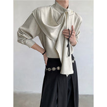 Load image into Gallery viewer, Vintage Ribbon Scarf French Collar Shirt