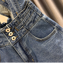 Load image into Gallery viewer, Denim Ruffled Overalls