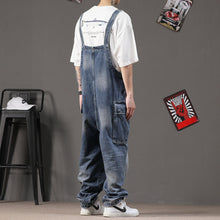 Load image into Gallery viewer, Retro Straight Loose Workwear Denim Overalls