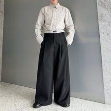 Load image into Gallery viewer, Vertical Striped Long-sleeved Shirt Casual Double-waist Stitching Trousers Two-piece Suit