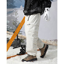 Load image into Gallery viewer, Winter White Duck Down Softshell Waterproof Warm Ski Pants