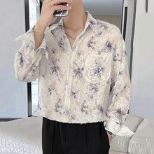 Load image into Gallery viewer, Three-dimensional Embroidery See-through Loose Shirt