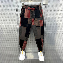 Load image into Gallery viewer, Colored Plaid Casual Stretch Skinny Pants