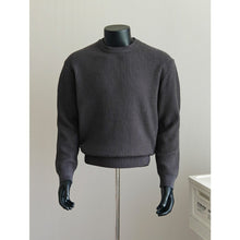 Load image into Gallery viewer, Striped Crew Neck Textured Knit Sweater