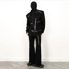 Load image into Gallery viewer, Wool Lapel Contrast Panel Jacket