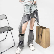 Load image into Gallery viewer, Denim Irregular Skirt Leg Cover Set