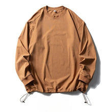 Load image into Gallery viewer, Retro Solid Color Drawstring Quick-drying Shirt