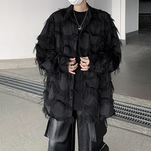 Load image into Gallery viewer, Dark Hollow Tassel Long-sleeved Thin Shirt