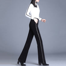 Load image into Gallery viewer, High-waisted Corduroy Straight-leg Flared Trousers