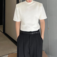 Load image into Gallery viewer, Shoulder Pads Slim Fit Short Sleeve Tops