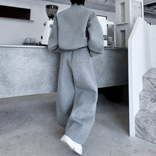 Load image into Gallery viewer, Stand Collar Space Cotton Sweatshirt Casual Sports Trousers Two-piece Set