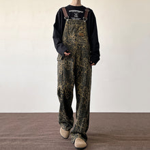 Load image into Gallery viewer, Retro Leopard Print Loose Straight Wide Leg Overalls
