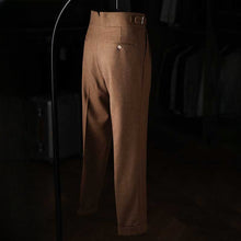 Load image into Gallery viewer, Italian Casual High Waist Retro Straight Suit Trousers