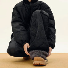 Load image into Gallery viewer, Multi-pocket Lamb Wool Cotton Plus Velvet Thickened Wide-leg Pants