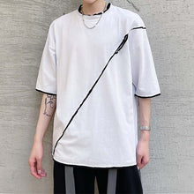 Load image into Gallery viewer, Contrast Color Splicing Short Sleeve T-sleeve