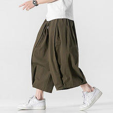Load image into Gallery viewer, Cotton and Linen Wide Leg Bloomers Cropped Pants