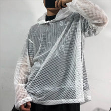 Load image into Gallery viewer, Loose-Fit Mesh Cutout Hoodie