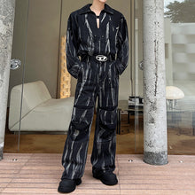 Load image into Gallery viewer, Washed Distressed Denim Jacket Wide-leg Trousers Two-piece Set