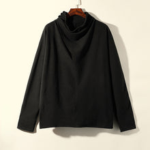 Load image into Gallery viewer, Double-sided Velvet Half Turtleneck Long-sleeved T-shirt