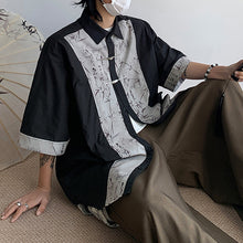 Load image into Gallery viewer, Vintage Printed Patchwork Casual Shirt