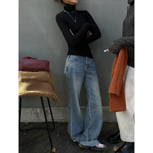 Load image into Gallery viewer, High Collar Thin Knitted Bottoming Shirt