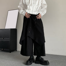 Load image into Gallery viewer, Retro Layered Buttoned Irregular Culottes