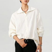 Load image into Gallery viewer, Lapel Drape Casual Shirt