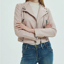 Load image into Gallery viewer, PU Leather Short Slim Jacket