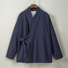 Load image into Gallery viewer, Fleece Lined Diagonal Placket Loose Hanfu Cardigan