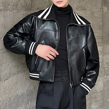 Load image into Gallery viewer, Retro Large Lapel Pu Leather Jacket