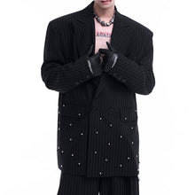Load image into Gallery viewer, Striped Loose Double-breasted Suit Jacket