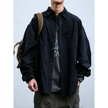 Load image into Gallery viewer, Japanese Retro Textured Long-sleeved Shirt