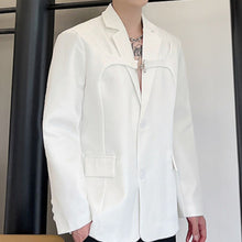 Load image into Gallery viewer, Metal Claw Button Single Breasted Blazer