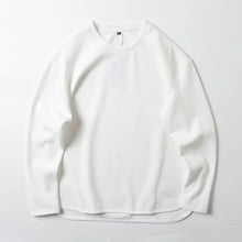 Load image into Gallery viewer, Heavyweight Curved Hem Side Slit Loose Fit Crew Neck Casual Long Sleeve Tee