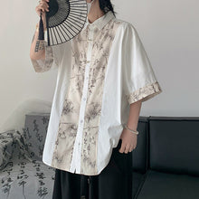 Load image into Gallery viewer, Vintage Printed Patchwork Casual Shirt