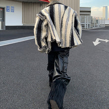 Load image into Gallery viewer, Striped Eco-friendly Fur Double-sided Plush Jacket