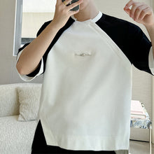 Load image into Gallery viewer, Black and White Contrast Casual T-shirt