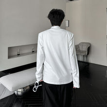 Load image into Gallery viewer, Gradient Letter Print Shoulder Pad Long Sleeve T-shirt